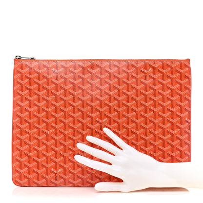 Goyard Goyardine Senat Pochette GM Orange 2 of 9