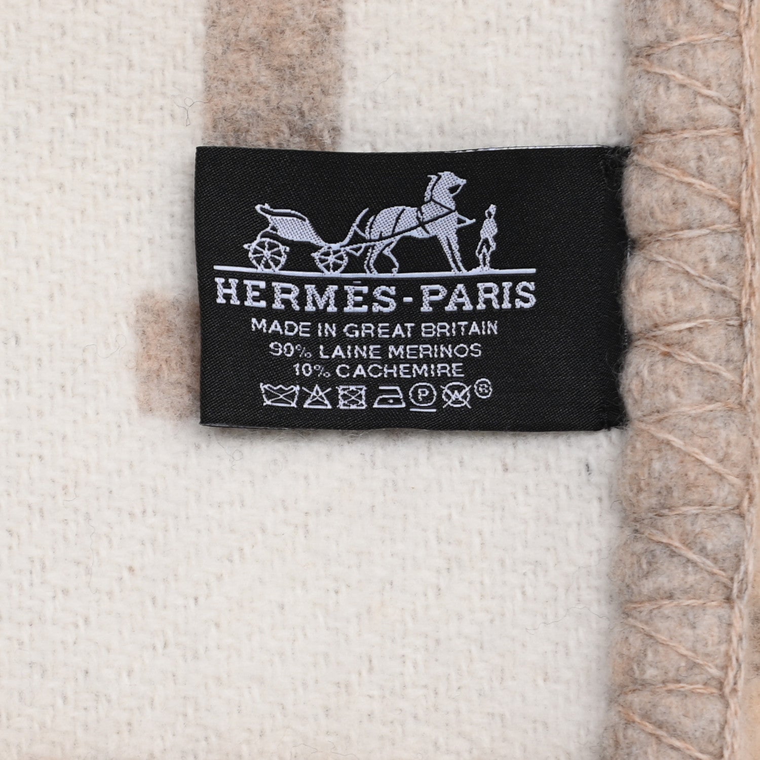 Hermes Wool Cashmere Avalon III Blanket Coco Camomille 3 of 3