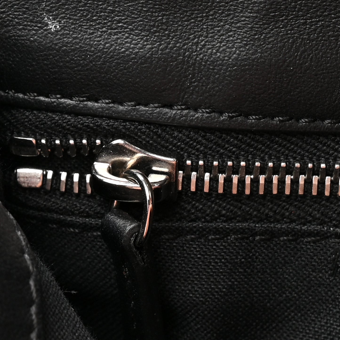 Recycled Nylon Vitello Grace Light Pequin Baguette Belt Pouch Black