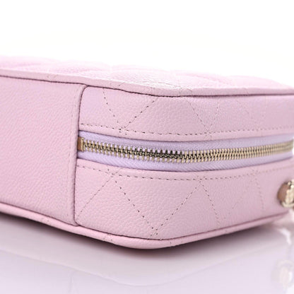 Chanel Caviar Quilted Vanity Case Light Pink 7 of 10