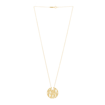 Tiffany 18K Yellow Gold Small Atlas Round Medallion Pendant Necklace 2 of 4