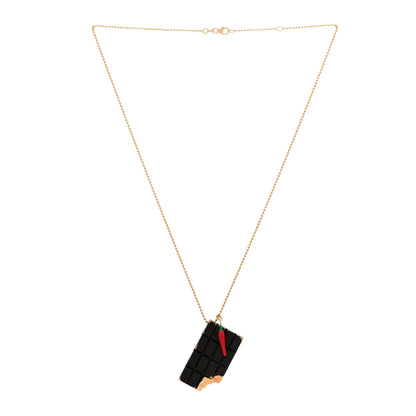 Roberto Coin 18K Yellow Gold Enamel Chocolate Bar Necklace Multicolor 3 of 5