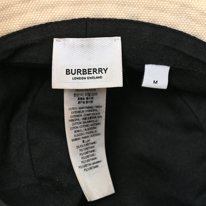 Burberry Canvas Logo Print Bucket Hat M Natural Tan 8 of 12