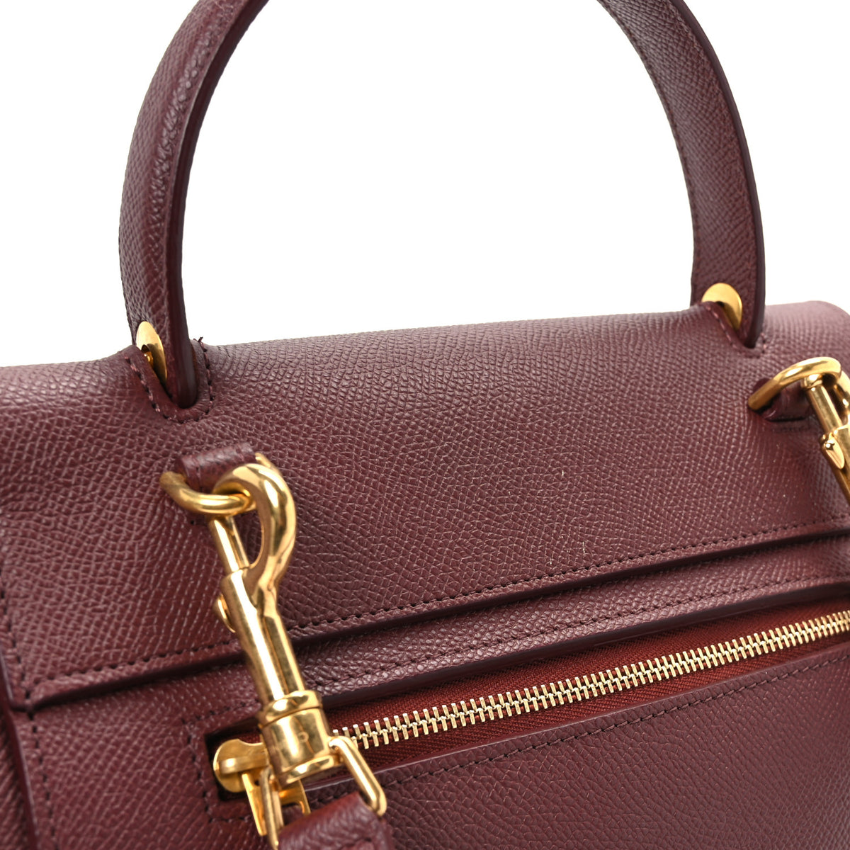 Celine Grained Calfskin Micro Belt Bag Plum 11 of 11
