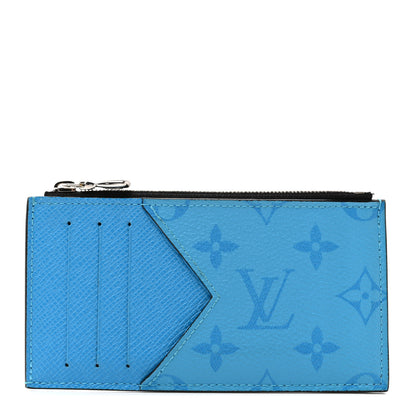 Louis Vuitton Taigarama Coin Card Holder Blue Lagoon 1 of 7