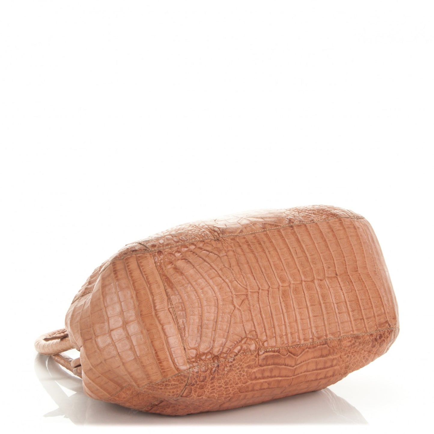 Crocodile Leaf Frame Bag Brown