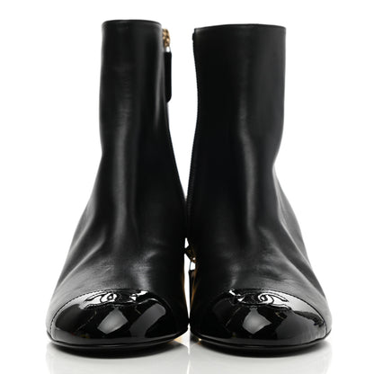 Chanel Mixed Fibers Lambskin Patent Calfskin Convertible High Boots 36.5 Black 8 of 16