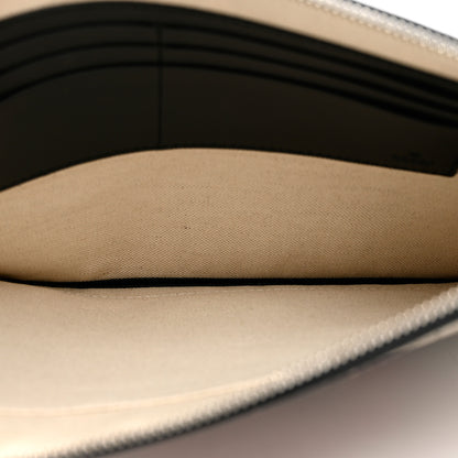 Gucci GG Supreme Monogram Kingsnake Zip Wristlet Pouch Beige Black 5 of 6