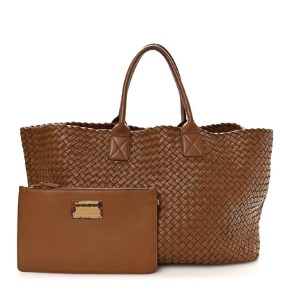 Bottega Veneta Nappa Intrecciato Large Heart Cabat White Tan 3 of 12