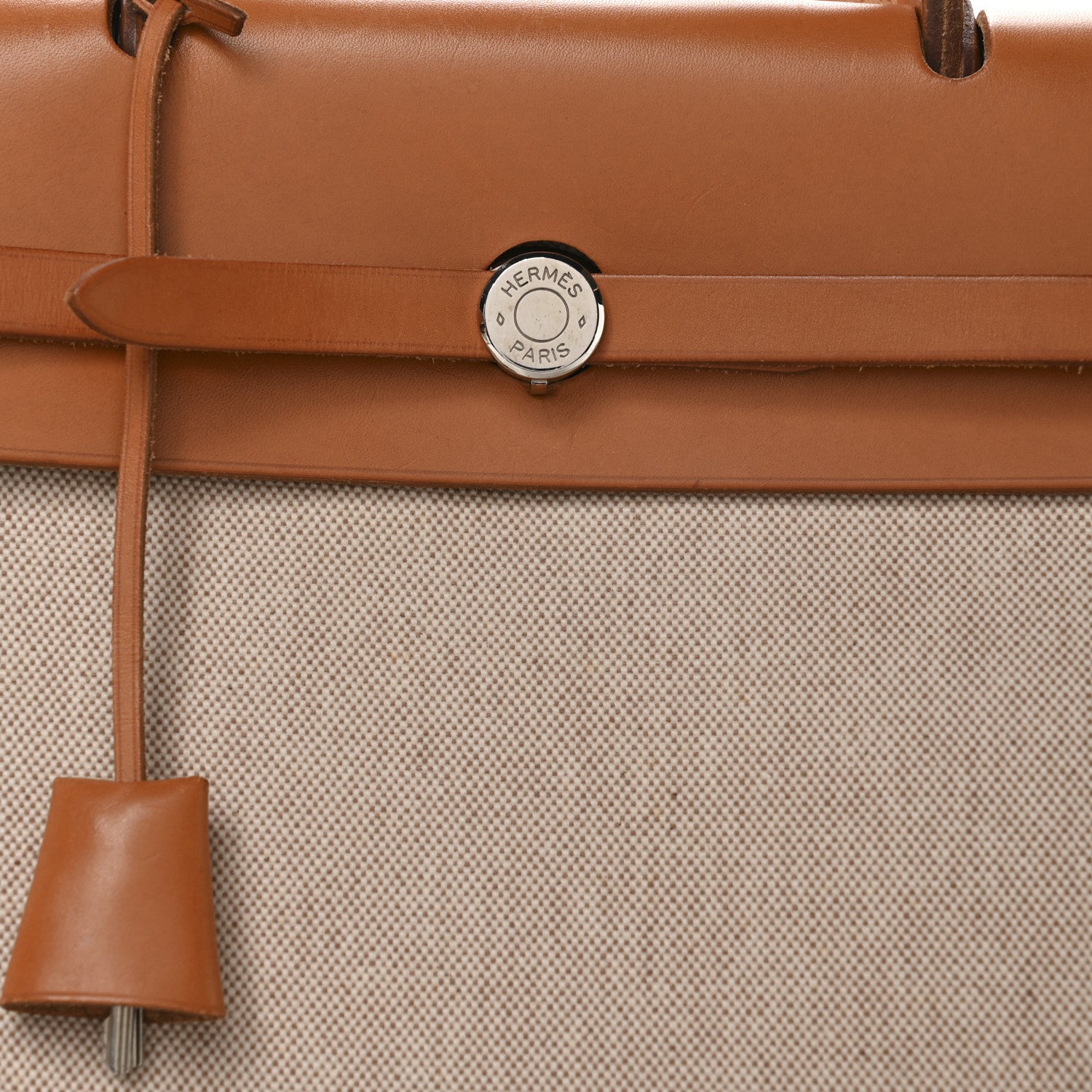 Hermes Toile Vache Calfskin Herbag 39 MM Natural 9 of 11