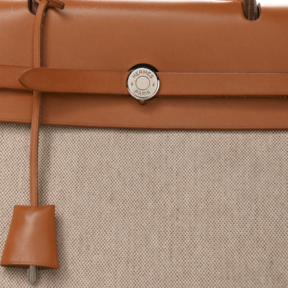 Hermes Toile Vache Calfskin Herbag 39 MM Natural 9 of 11
