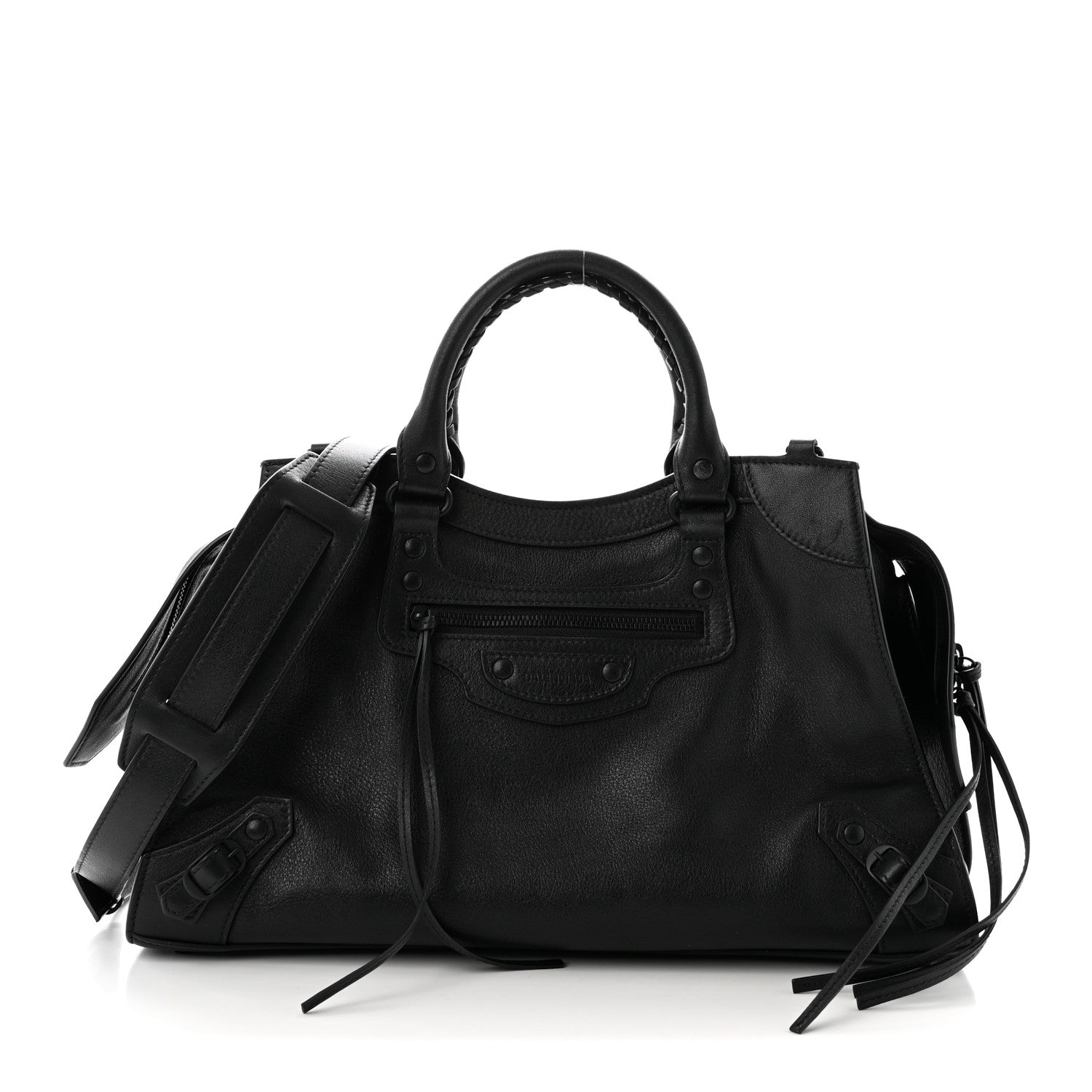 Balenciaga Grained Calfskin Neo Classic Black Hardware Medium City Black 1 of 9