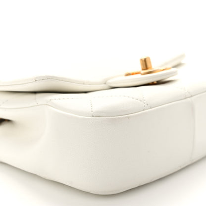 Chanel Lambskin Quilted Small In The Loop Handle Flap Bag White 8 of 10