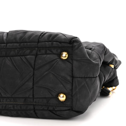 Prada Tessuto Nylon Quilted Tote Black 9 of 12