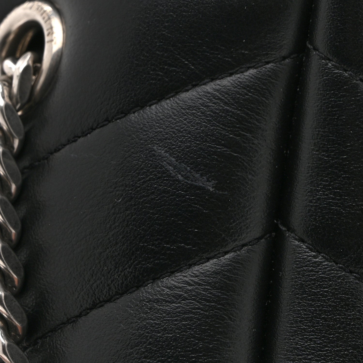 Saint Laurent Calfskin Y Quilted Monogram Small Loulou Bowling Bag Black 11 of 11
