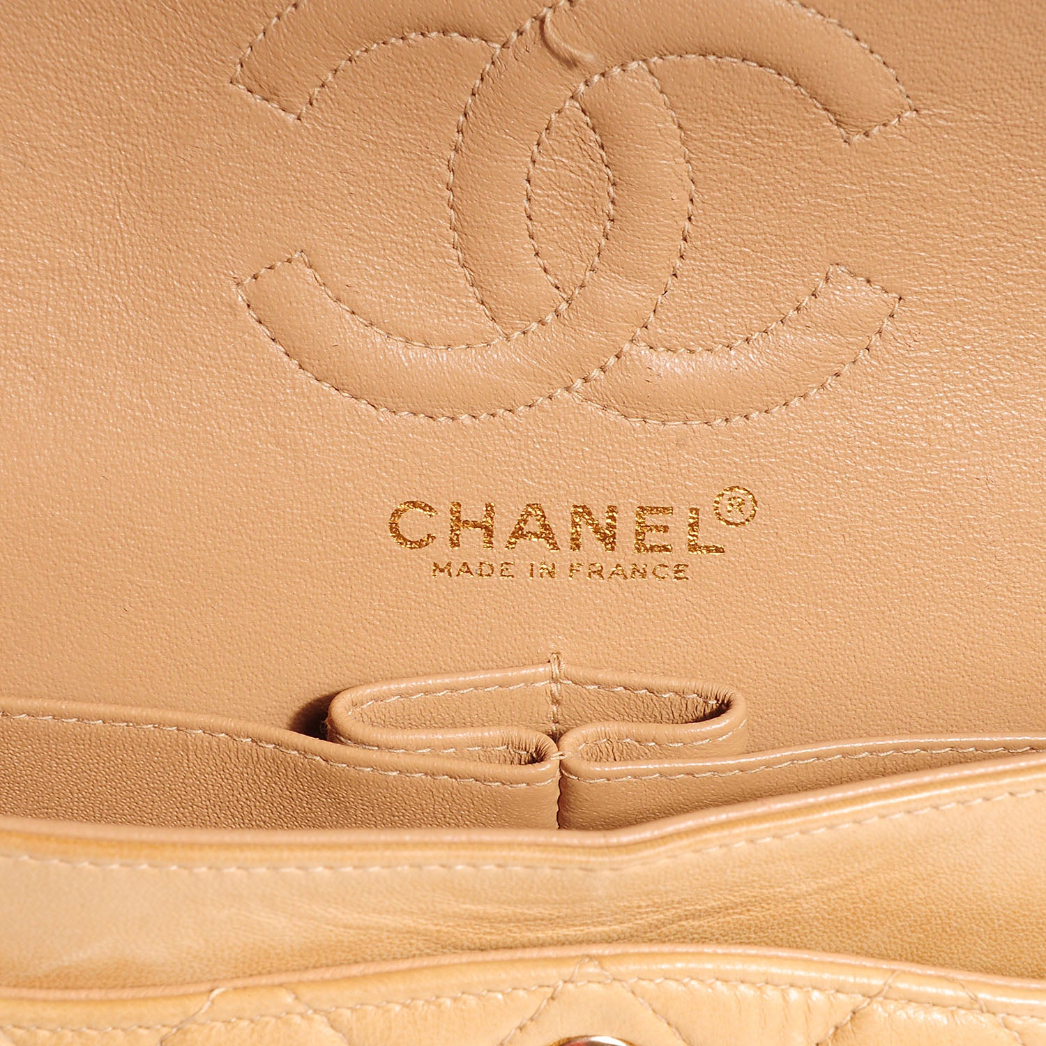 Chanel Lambskin Quilted Small Double Flap Beige 8 of 8