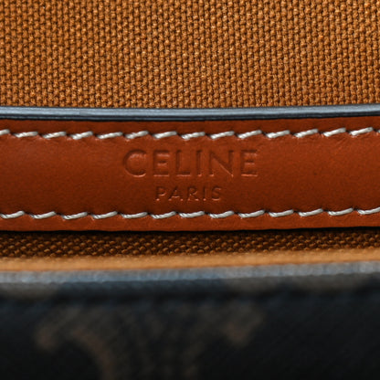 Celine Triomphe Canvas Medium Folco Bag Tan 6 of 8