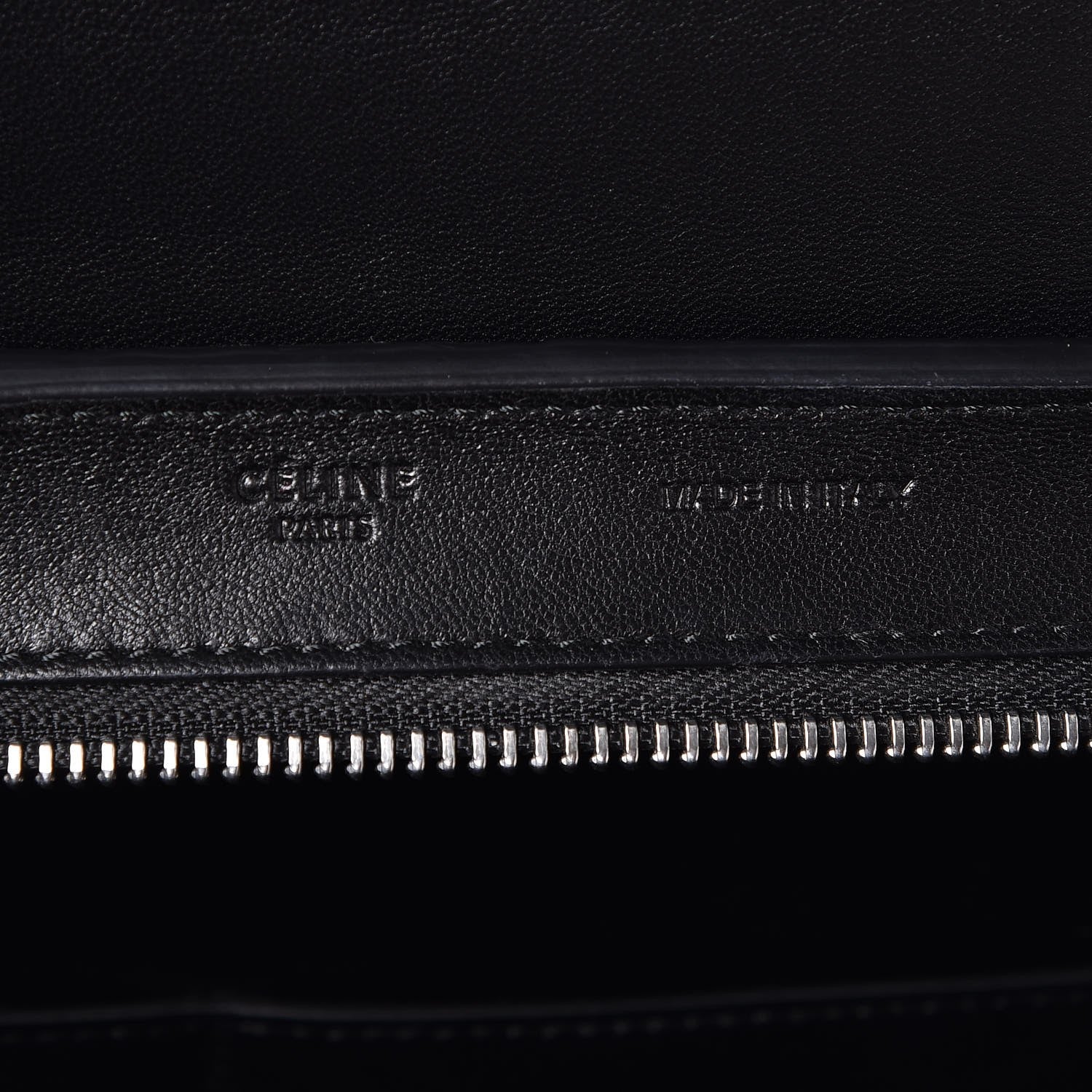 Celine Lambskin Quilted Small Trapeze Black 7 of 7
