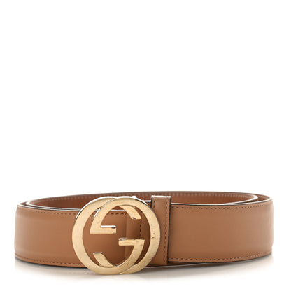 Gucci Calfskin Interlocking G 37mm Belt 90 36 Camelia 1 of 6