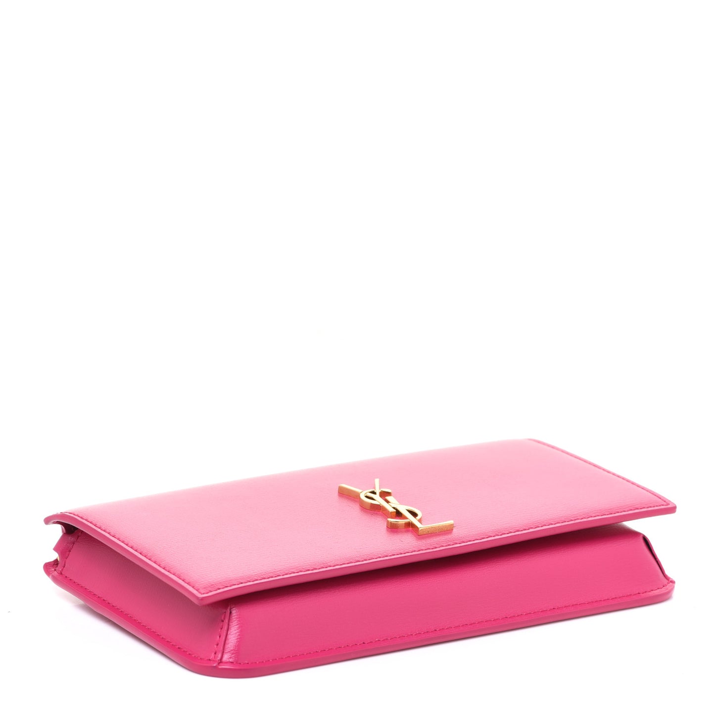 Smooth Calfskin Monogram Phone Holder Crossbody Fuchsia Couture