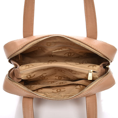 Chanel Lambskin Surpique Shoulder Bag Beige 5 of 21