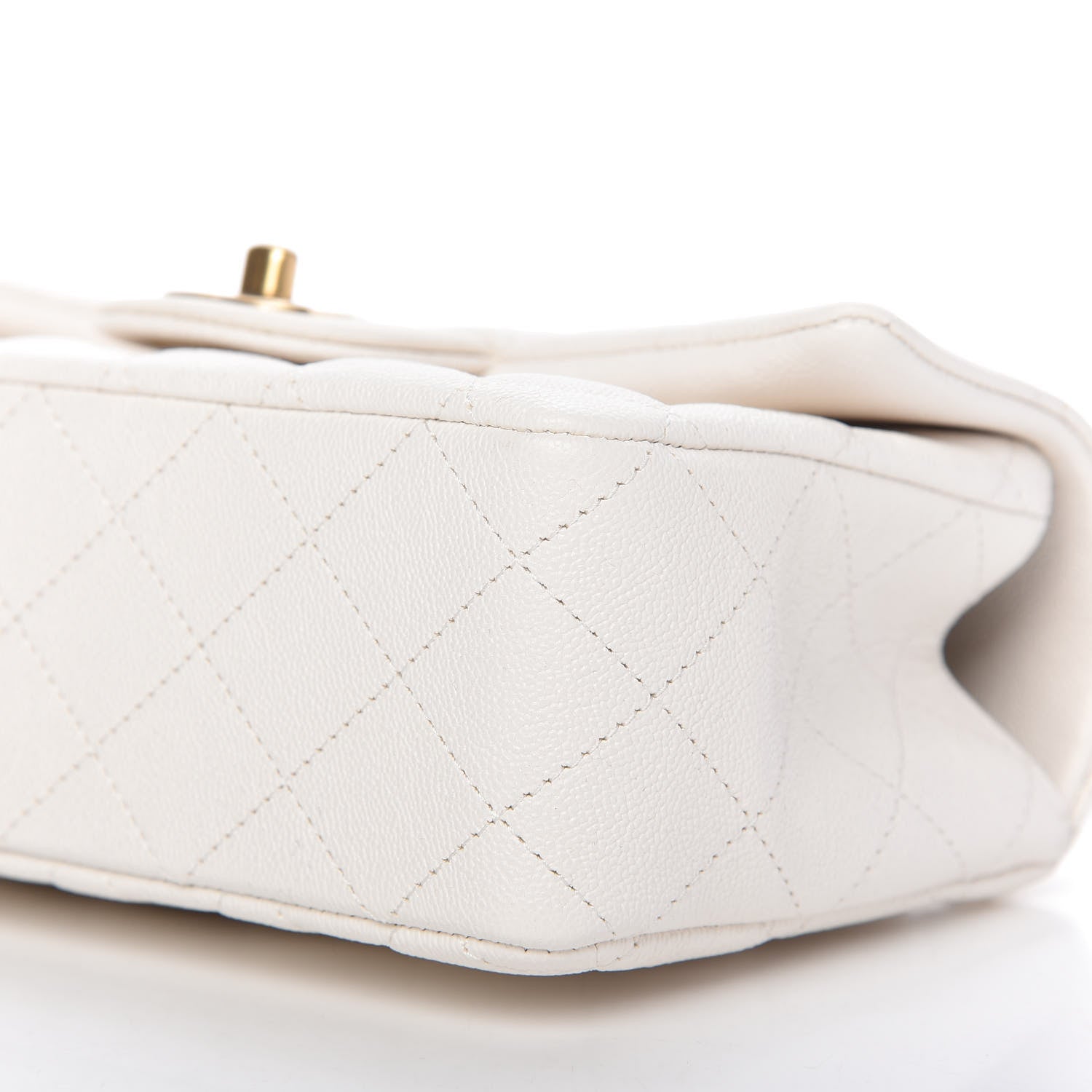 Chanel Caviar Quilted Mini Top Handle Rectangular Flap White 7 of 10