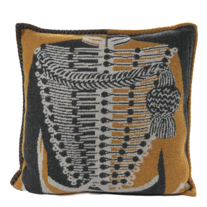 Hermes Wool Cashmere Brandebourgs Pillow Ambre Anthracite 3 of 3