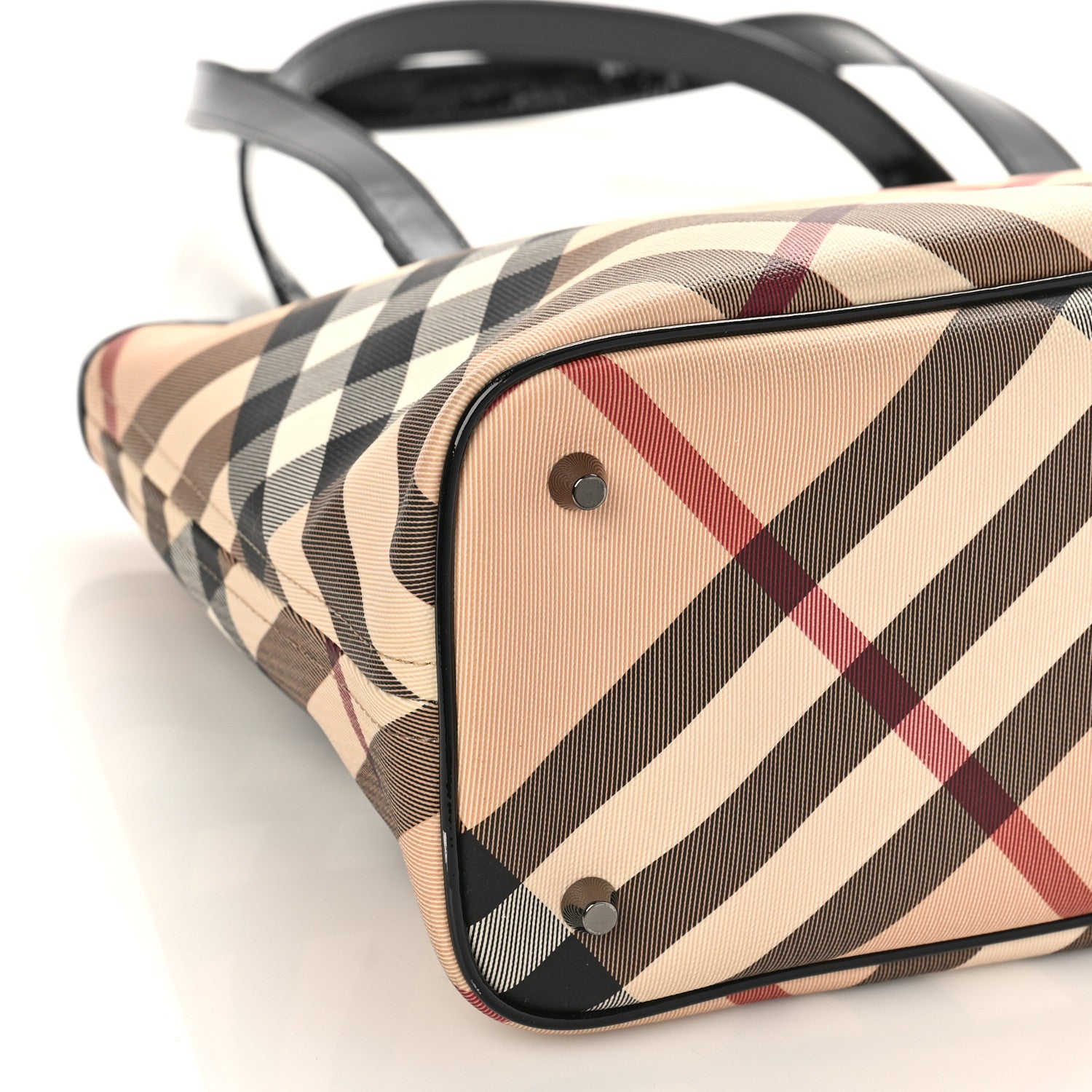 Burberry Supernova Check Small Nickie Tote Black 7 of 8
