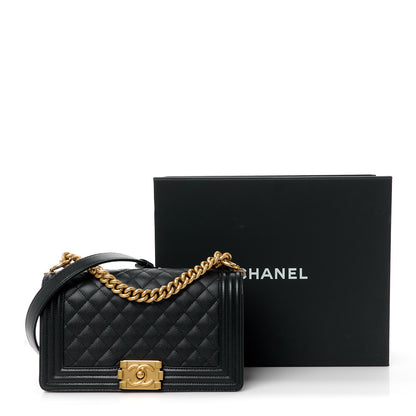 Chanel Caviar Quilted Medium Boy Flap Black 13 of 13