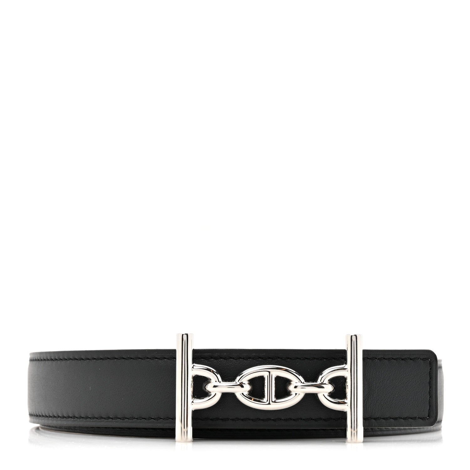 Hermes Swift Epsom 24mm Lagune Belt 80 Black Etoupe 1 of 6