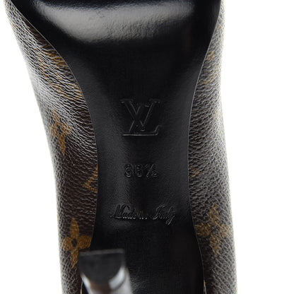 Louis Vuitton Monogram Cherie Pumps 36.5 Black 7 of 8