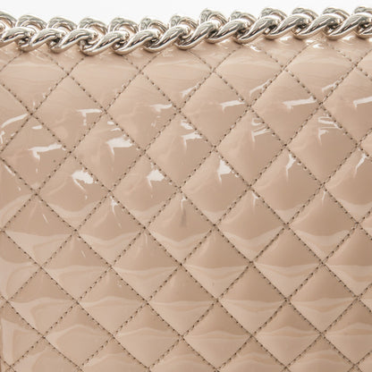 Chanel Patent Calfskin New Medium Boy Flap Plexiglass Beige 11 of 17