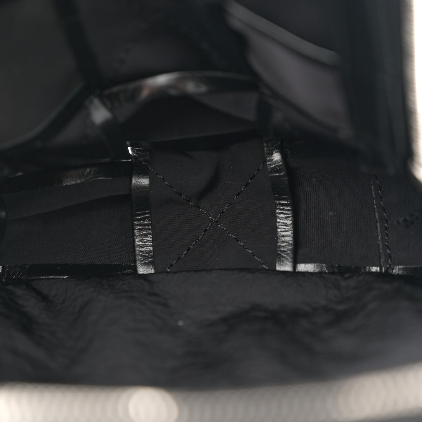 Paper Calfskin Intreccio Mini Cassette Sling Bag Black