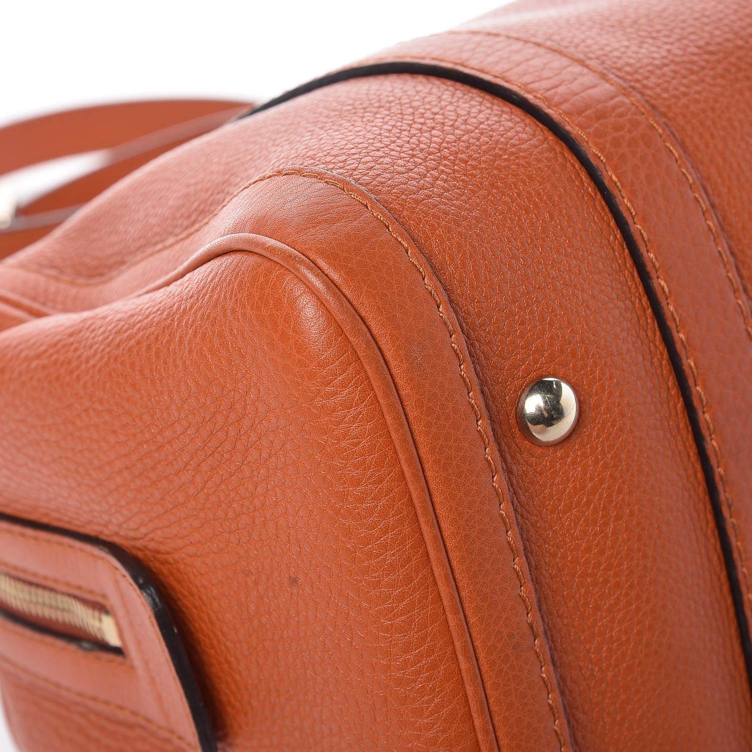 Gucci Pebbled Calfskin Small Boston Orange 16 of 17