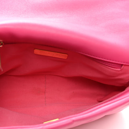 Chanel Lambskin Quilted Medium Chanel 19 Flap Dark Pink 5 of 11