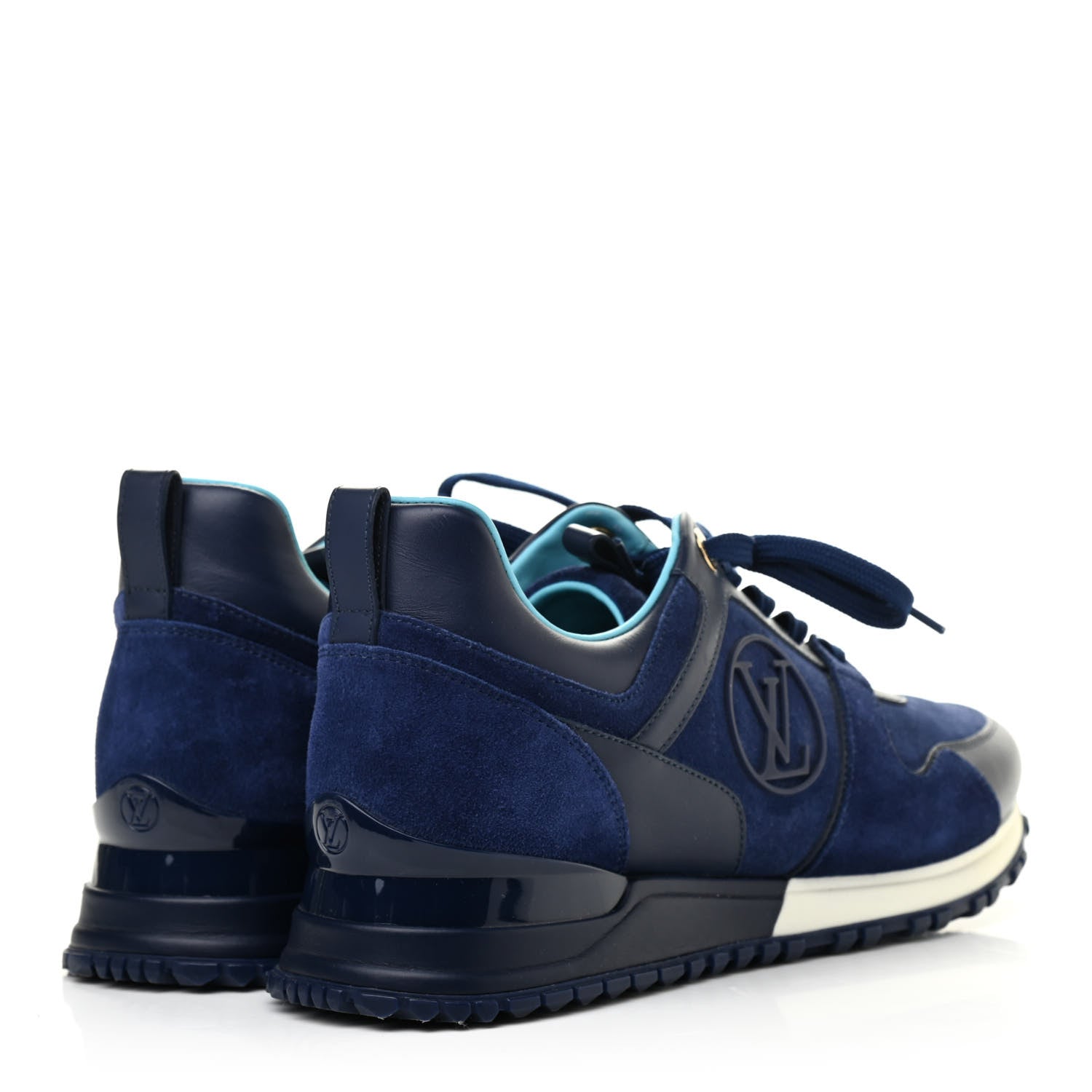 Louis Vuitton Suede Run Away Sneakers 38 Blue 5 of 9