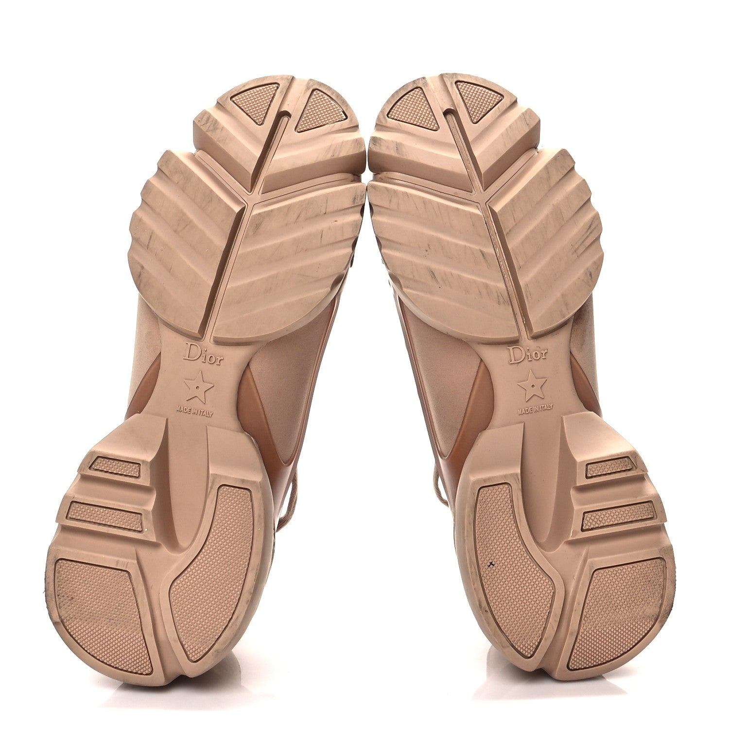 Christian Dior Neoprene Rubber Womens D-Connect Sneakers 37.5 Nude 5 of 10