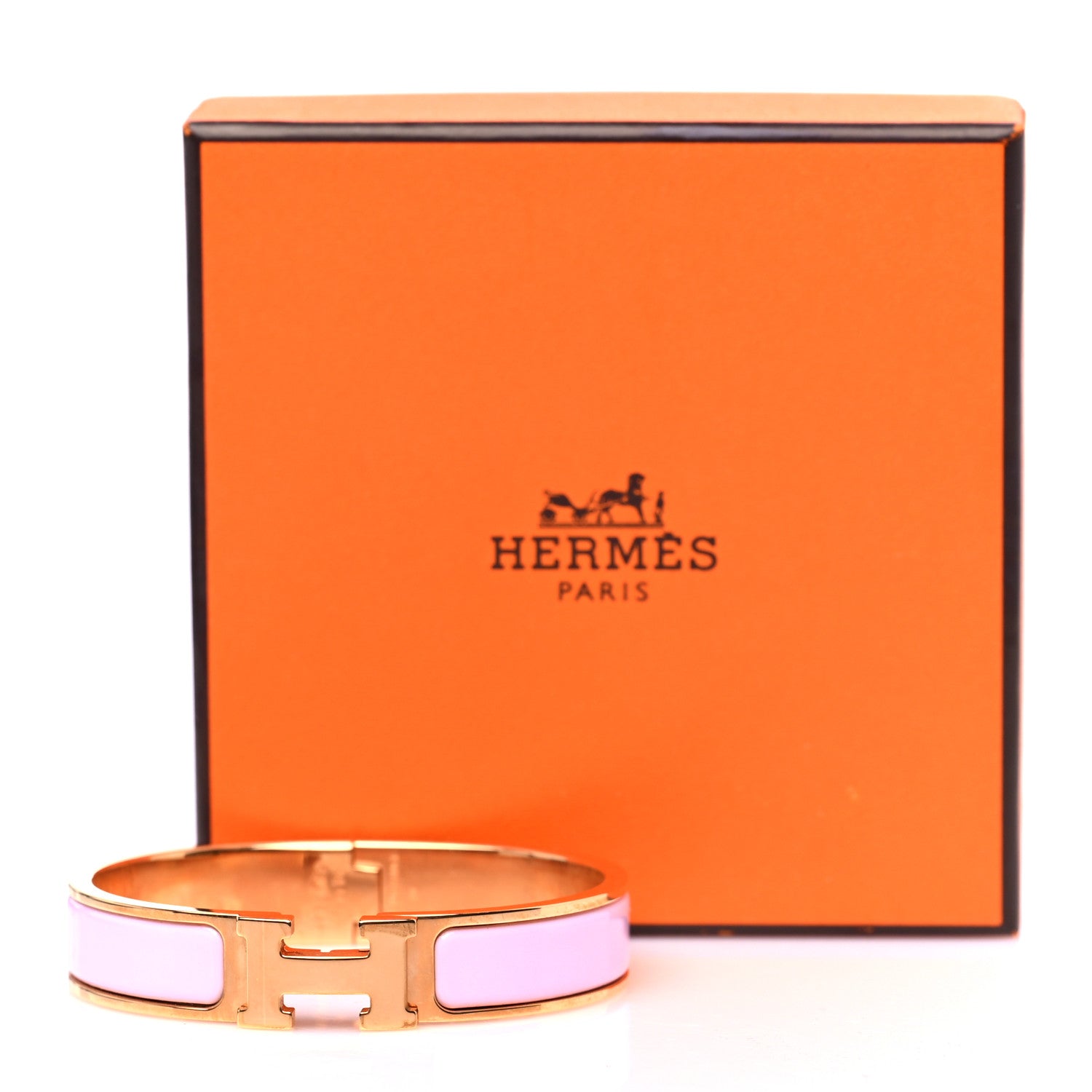 Hermes Enamel Narrow Clic Clac H Bracelet PM Sugar Pink 6 of 6