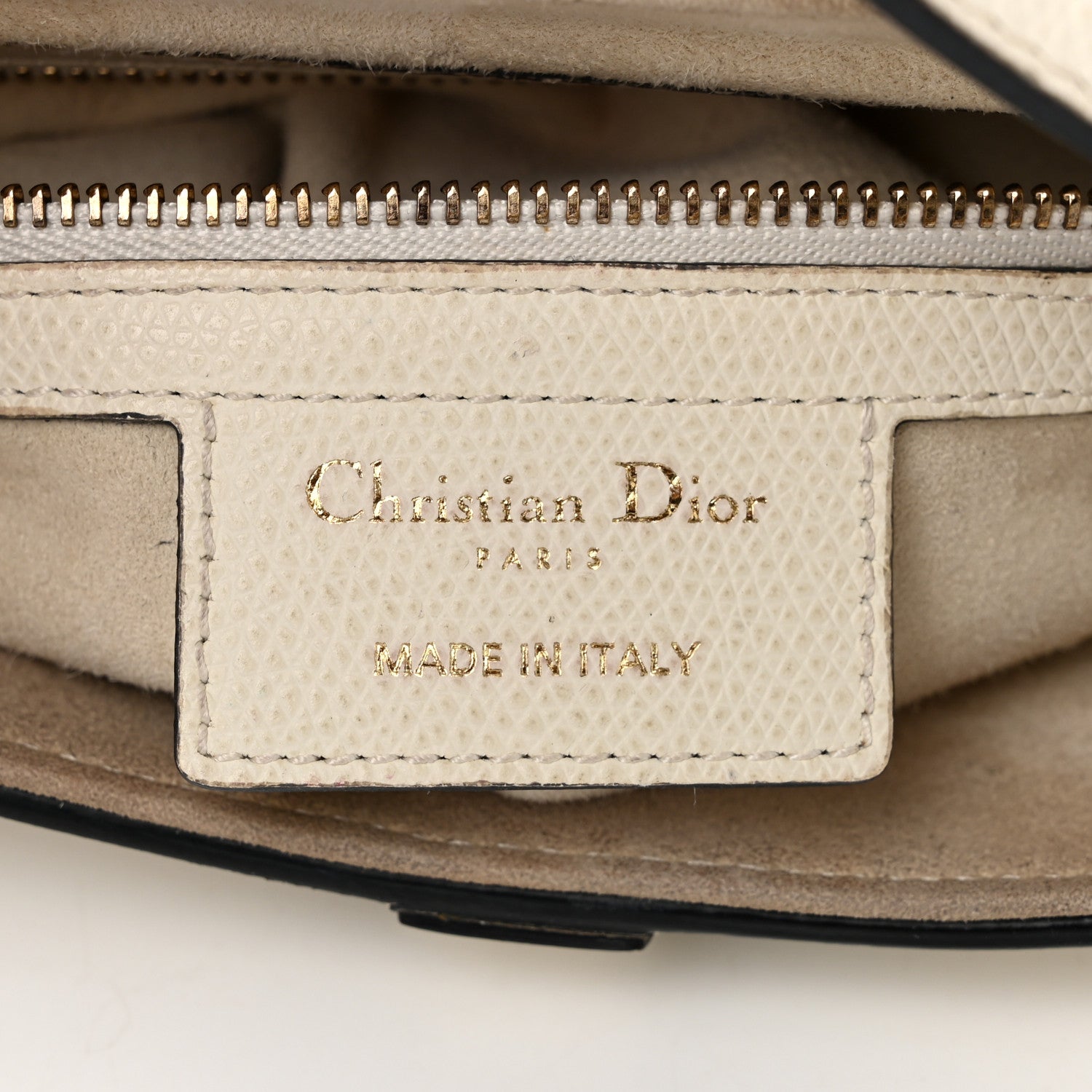 Christian Dior Grained Calfskin Saddle Bag White 6 of 11