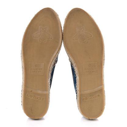 Gucci Denim GG Monogram Espadrilles 37 Blue Tea Cuir 5 of 13