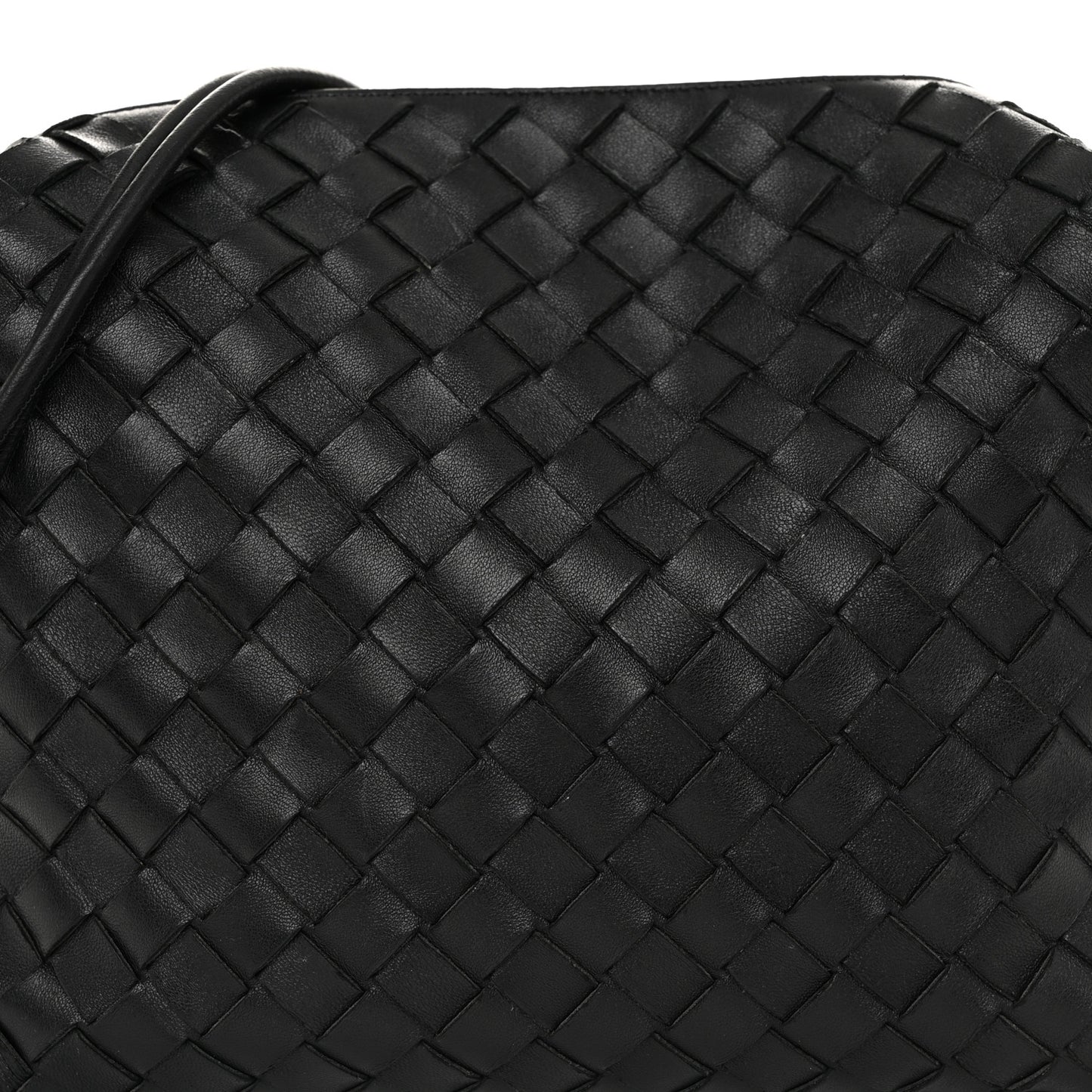 Nappa Intrecciato Small Loop Camera Bag Black
