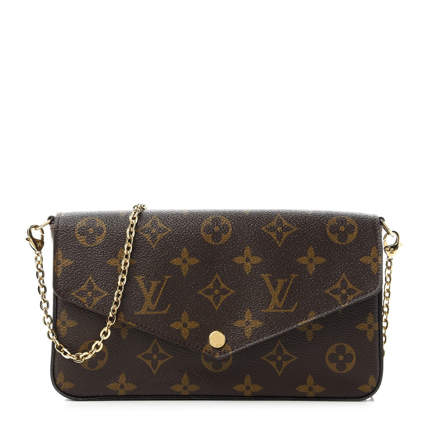 Monogram Pochette Felicie Chain Wallet Fuchsia