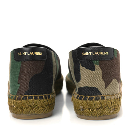 Saint Laurent Canvas Camouflage Espadrilles 35.5 Kaki Black 5 of 9