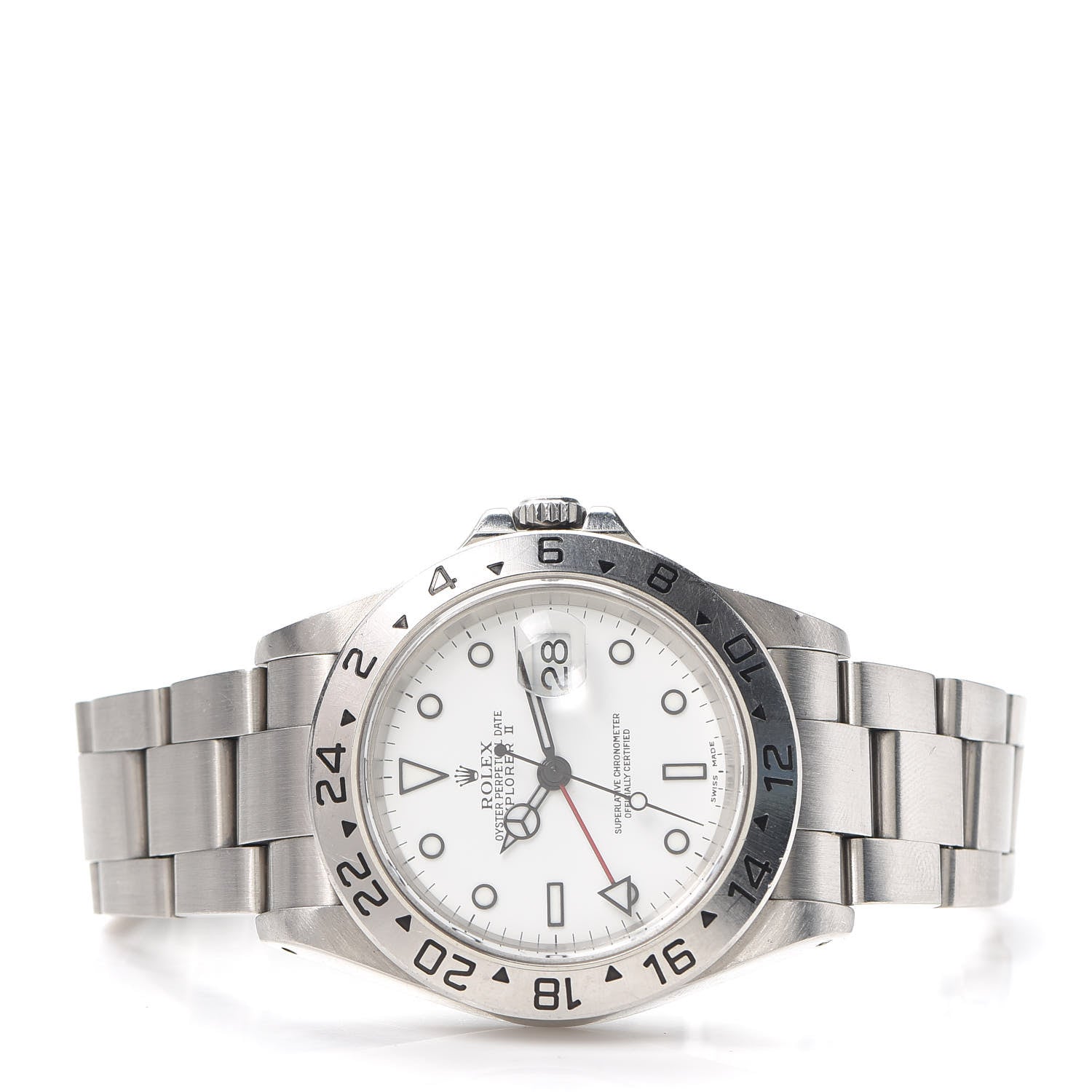 Rolex Stainless Steel 40mm Oyster Perpetual Date Explorer II Watch White 16570 2 of 5