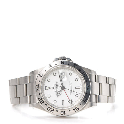 Rolex Stainless Steel 40mm Oyster Perpetual Date Explorer II Watch White 16570 2 of 5