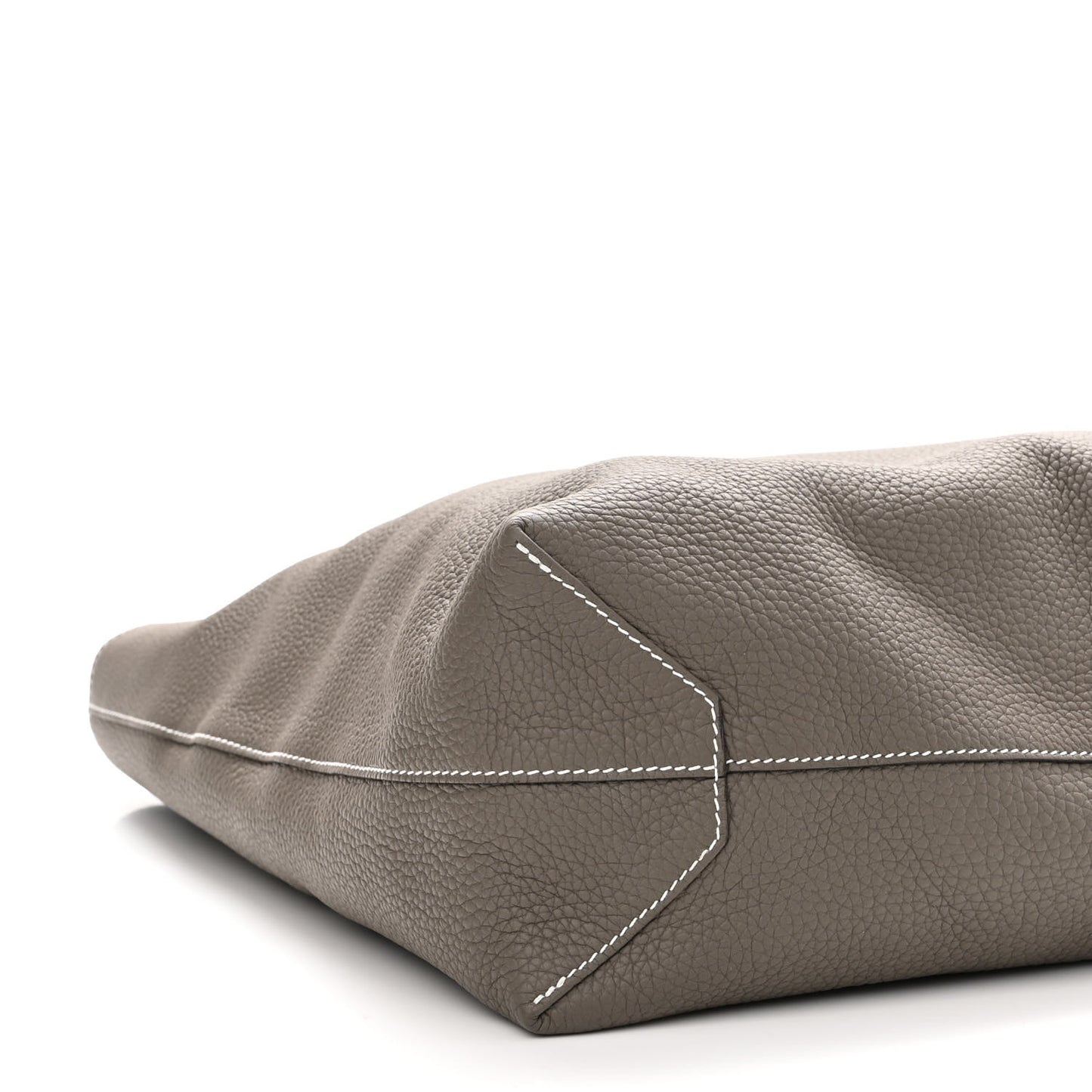 Taurillon Clemence Double Sens 36 Reversible Tote Gris Perle Etain