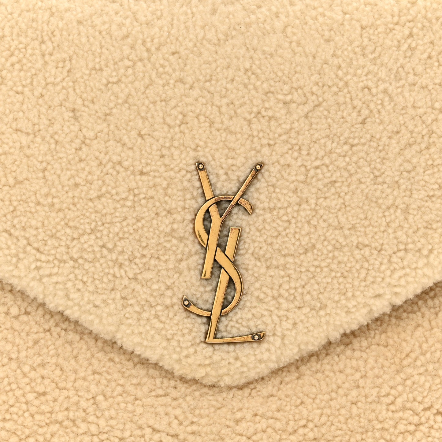 Shearling Medium Loulou Shoulder Bag Natural