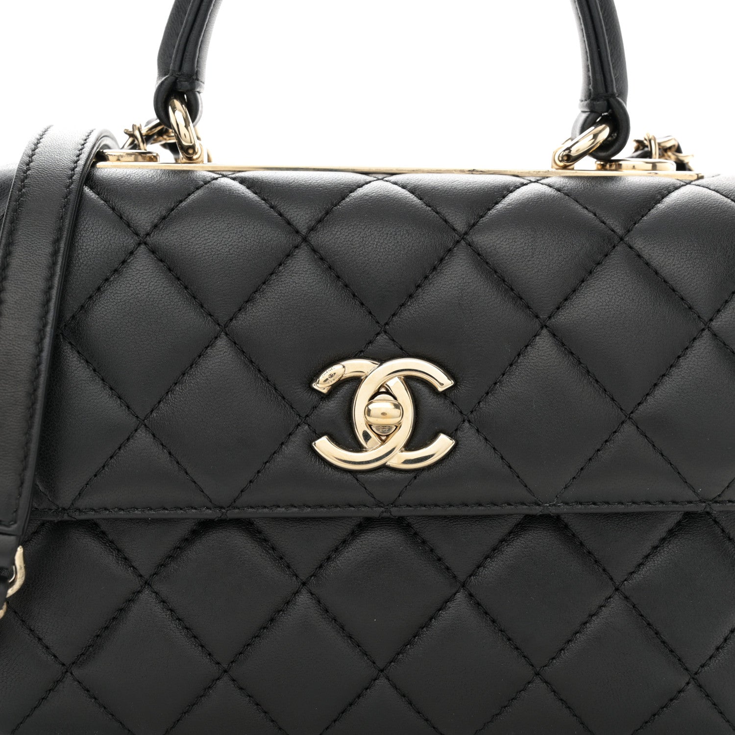 Chanel Lambskin Quilted Mini Trendy CC Dual Handle Flap Bag Black 8 of 10