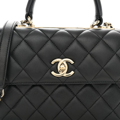 Chanel Lambskin Quilted Mini Trendy CC Dual Handle Flap Bag Black 8 of 10