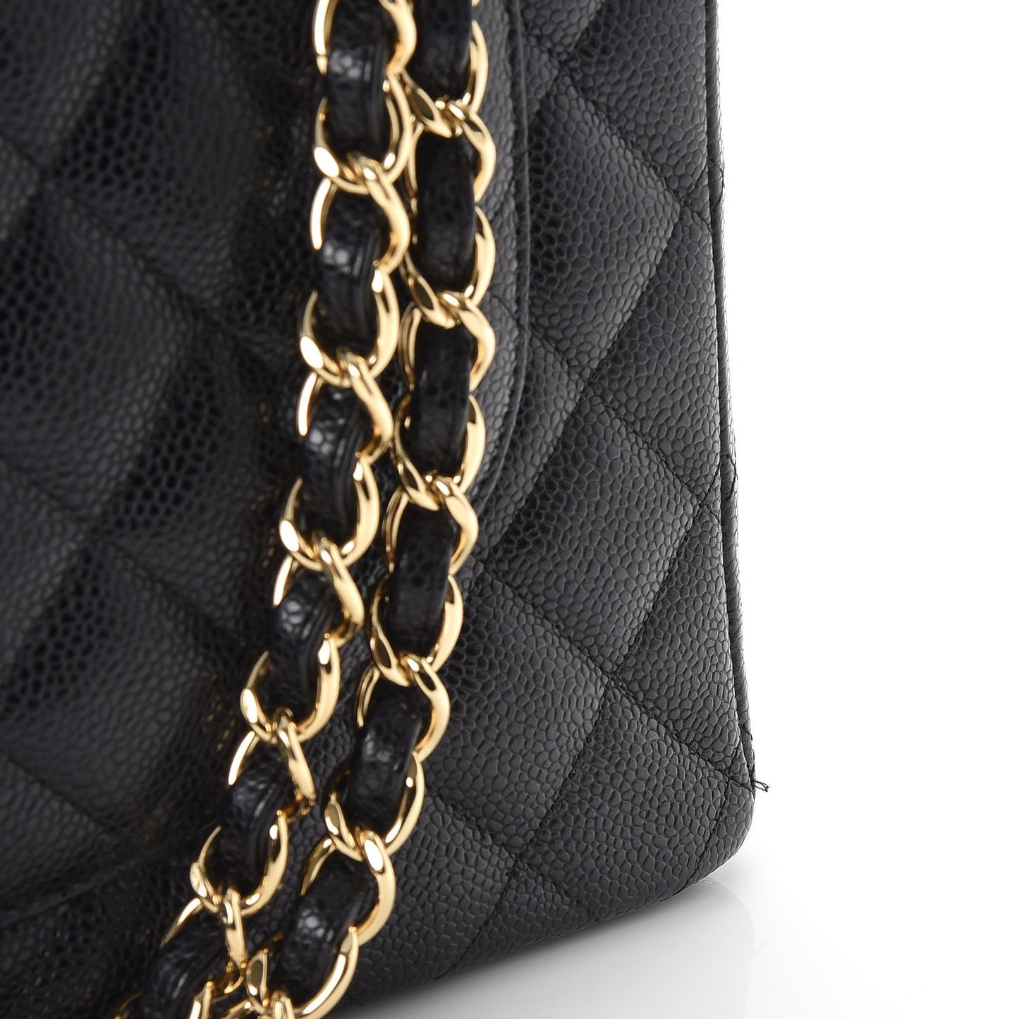 Caviar Quilted Maxi Double Flap Black